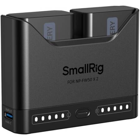 SmallRig 5488 - zestaw TURBO, dwukanałowa ładowarka, 2x akumulator Sony NP-FW50